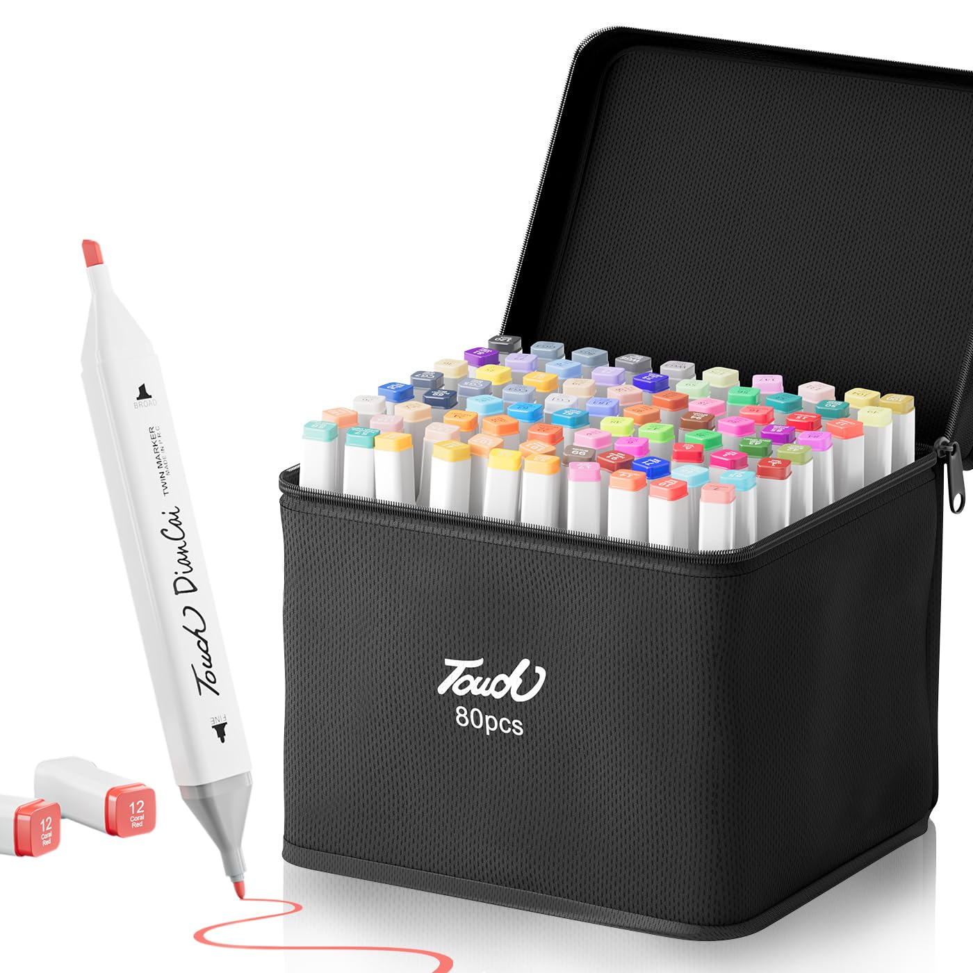 Amazon.com : RUN HELIX Alcohol Markers, 80 Colors Dual Tip Markers